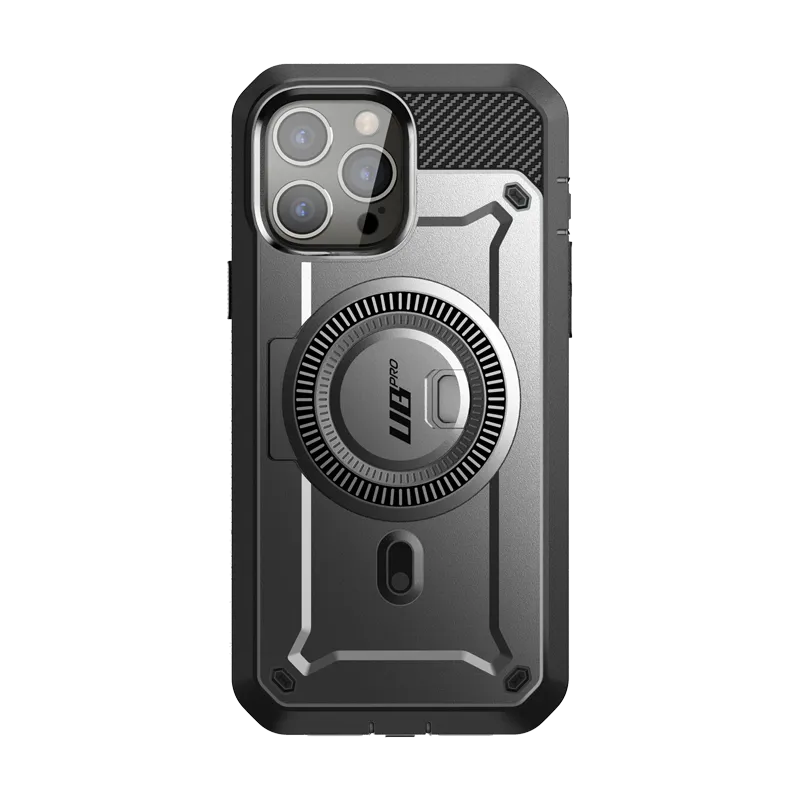 iPhone 14 Pro Max 6.7 inch Unicorn Beetle PRO MAG Rugged MagSafe Case-Gun Metal Smooth Edge Design Soft Finish
