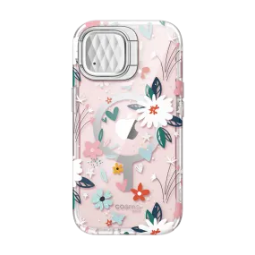 Chic Accessory Anti Slip iPhone 15 Cosmo Mag Case - Flower