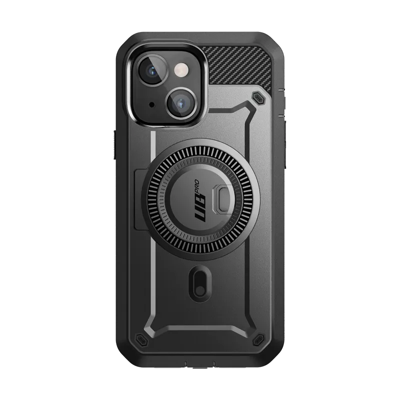 Sleek Texture iPhone 15 Plus 6.7 inch Unicorn Beetle PRO MAG Rugged MagSafe Case-Gun Metal