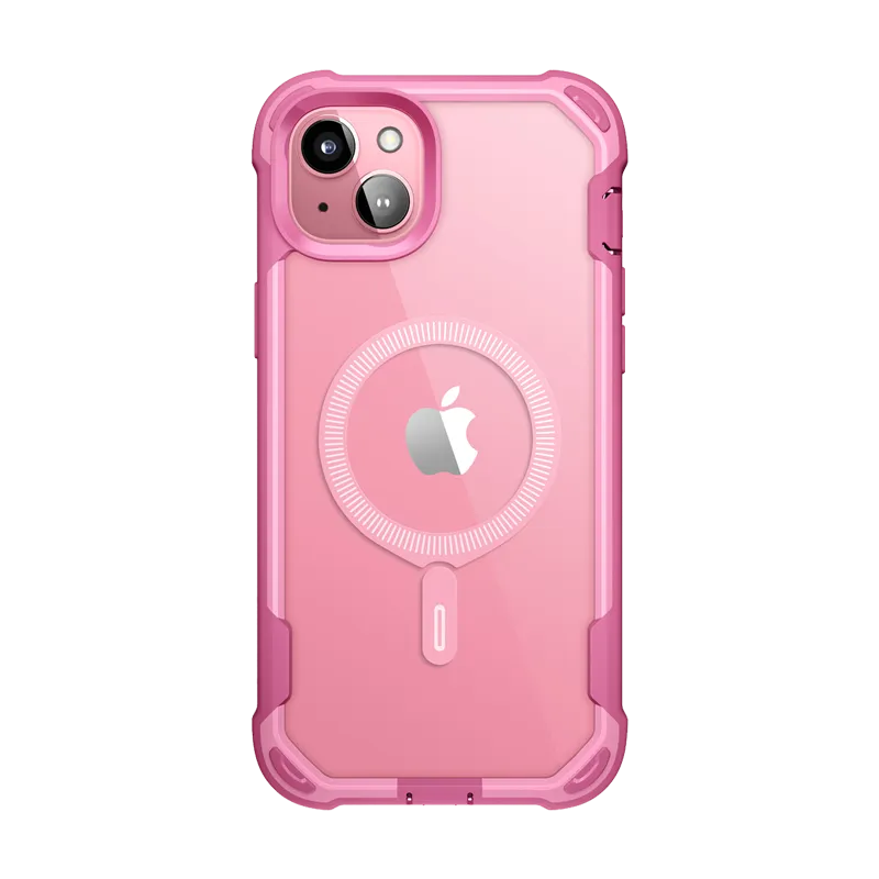 Hybrid Grip Finish iPhone 15 Plus Ares Mag Case - Pink
