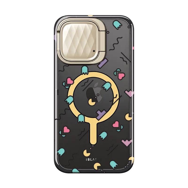 Flexible Edge Screen Bumper iPhone 15 Pro Cosmo Mag Case - Pacman