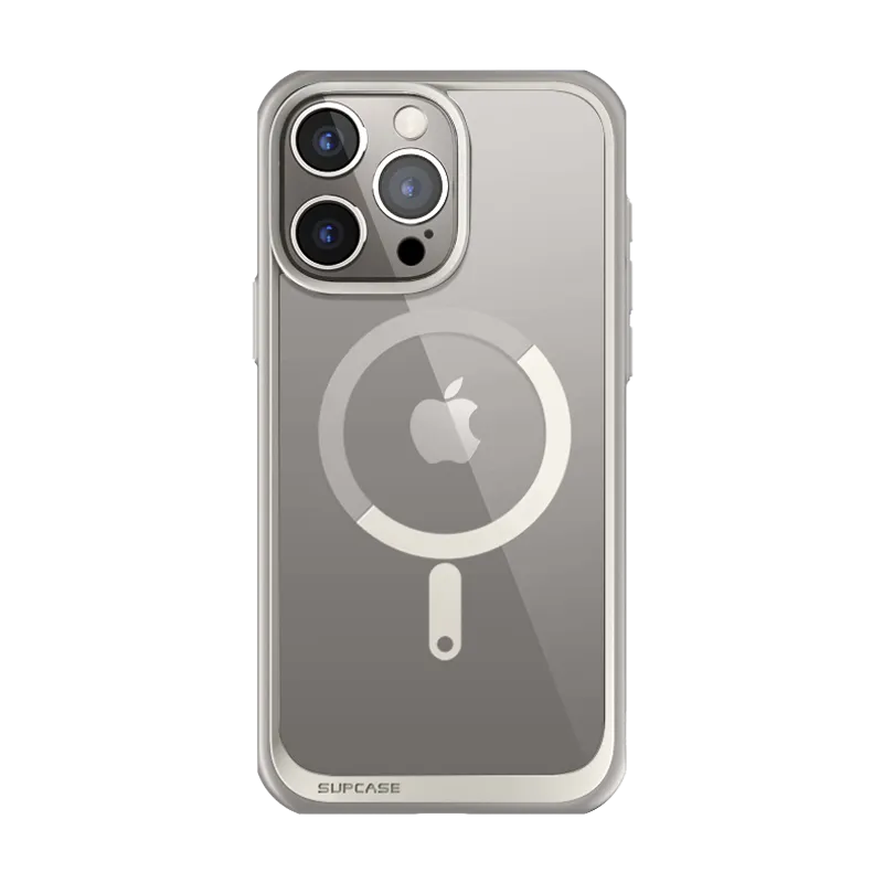 iPhone 15 Pro Max 6.7 inch Unicorn Beetle MAG Slim Clear MagSafe Case-Gray Practical Look Glossy surface