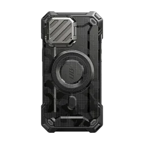 Durable Finish Layer iPhone 15 Pro Max 6.7 inch Unicorn Beetle MAG XT MagSafe Case- Black Camo