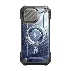 Minimal Design Modern Pattern iPhone 15 Pro Max 6.7 inch Unicorn Beetle MAG XT MagSafe Case- Blue Ripple