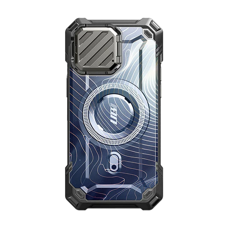 Minimal Design Modern Pattern iPhone 15 Pro Max 6.7 inch Unicorn Beetle MAG XT MagSafe Case- Blue Ripple