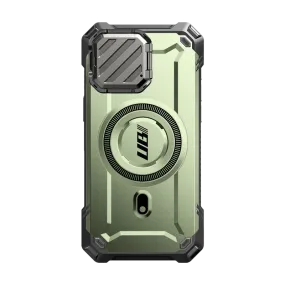 Soft Texture Luxury Texture iPhone 15 Pro Max 6.7 inch Unicorn Beetle MAG XT MagSafe Case-Dark Green