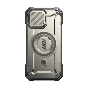iPhone 15 Pro Max 6.7 inch Unicorn Beetle MAG XT MagSafe Case-Titan Gray Shock shield