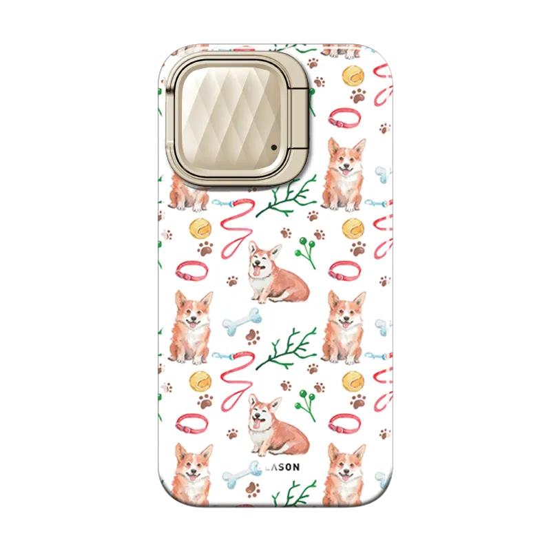 Flexible Layer Design iPhone 15 Pro Max Cosmo Mag Case - Corgi