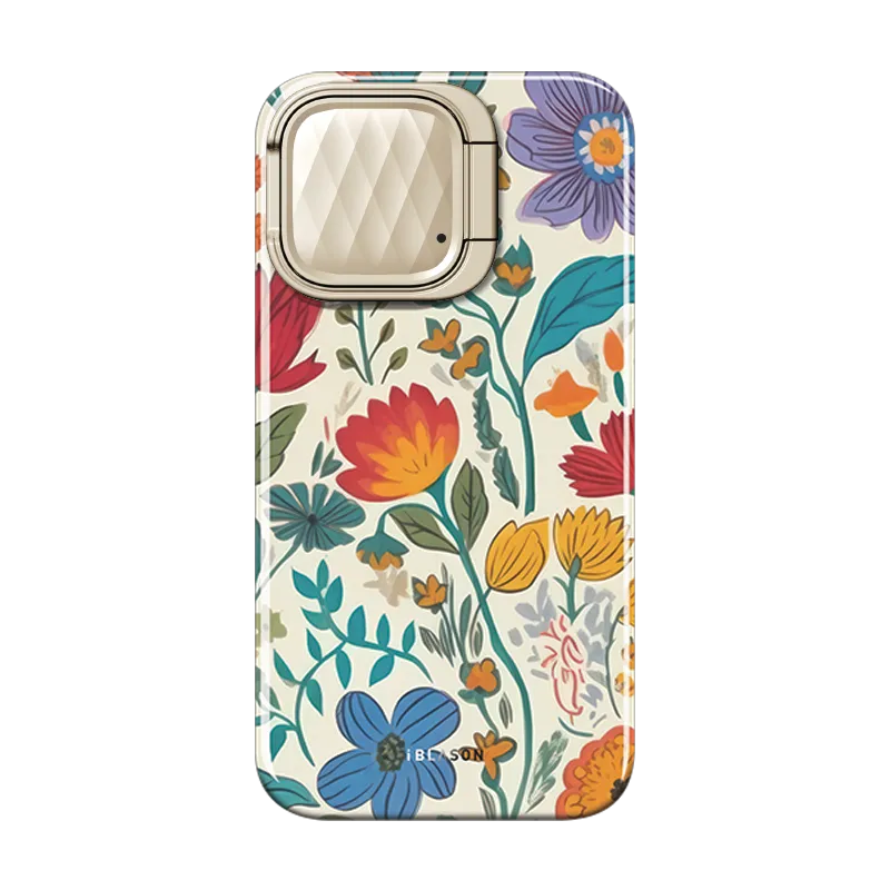 Clear Pattern Vivid Texture iPhone 15 Pro Max Cosmo Mag Case - Rainbow Garden