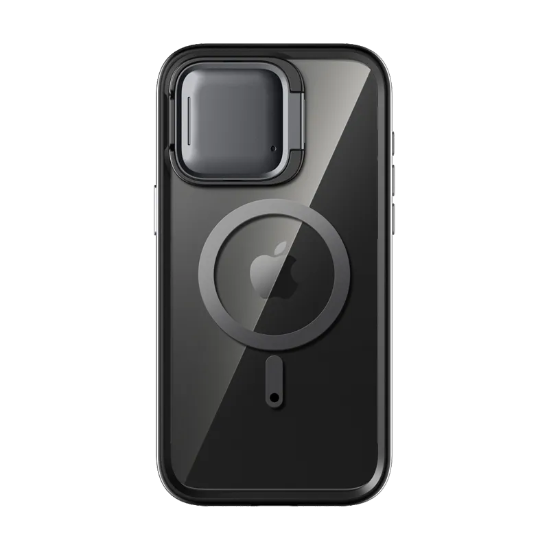 iPhone 15 Pro Max Shield Mag Case - Black Hybrid Finish Texture Polished Edge