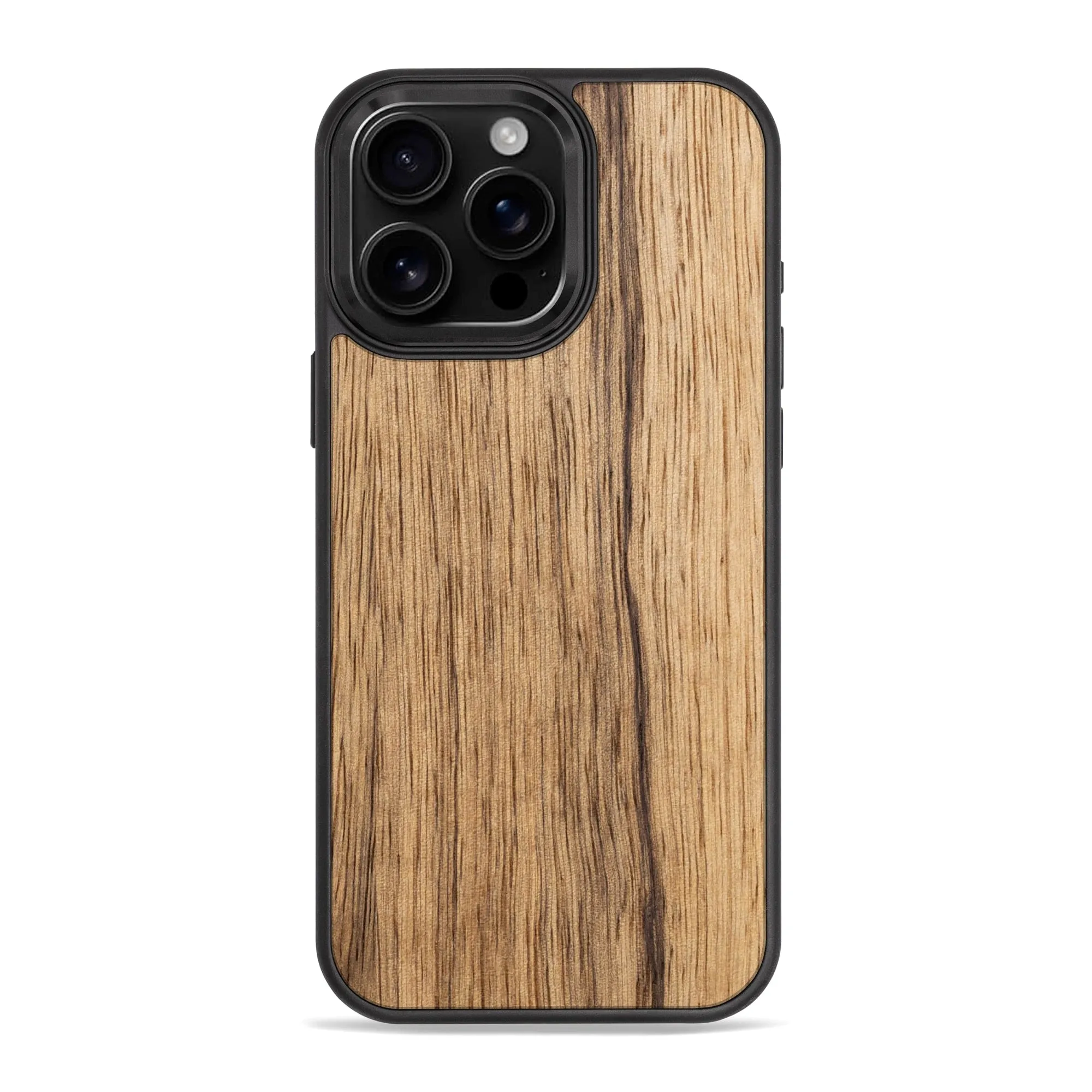 iPhone 15 Pro Max Slim Wood Case Transparent Edge Minimal Feature
