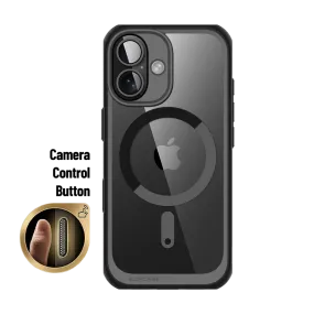 Comfort Design Rugged Texture Design iPhone 16 6.1 inch Unicorn Beetle MAG Slim Clear MagSafe Camera Control Button Case-Black