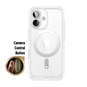 Flexible Surface Texture Refined Texture iPhone 16 6.1 inch Unicorn Beetle MAG Slim Clear MagSafe Camera Control Button Case-Clear