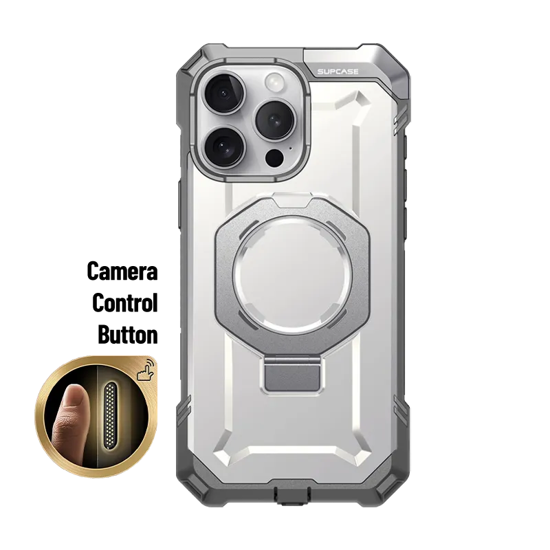 iPhone 16 Pro 6.3 inch UB Grip MagSafe Camera Control Button Phone Case-White Reusable Material