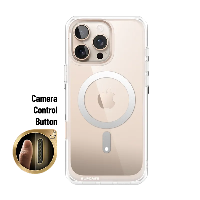 iPhone 16 Pro Max 6.9 inch Unicorn Beetle MAG Slim Clear MagSafe Camera Control Button Case-Clear Soft Detail