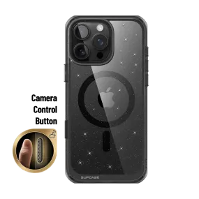Modern Frame iPhone 16 Pro Max 6.9 inch Unicorn Beetle MAG Slim Clear MagSafe Camera Control Button Case-Glitter Black
