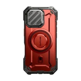 iPhone 16 Pro Max 6.9 inch Unicorn Beetle MAG XT MagSafe Case- Metallic Red Soft Cushion