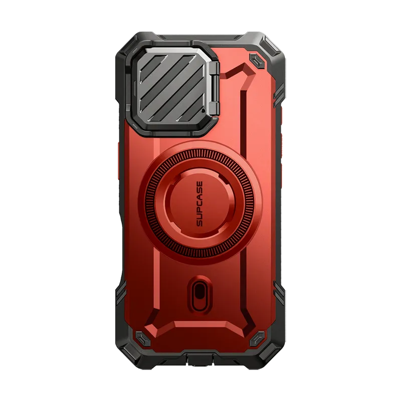 iPhone 16 Pro Max 6.9 inch Unicorn Beetle MAG XT MagSafe Case- Metallic Red Soft Cushion