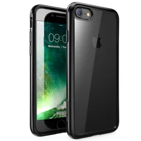 iPhone 7 Halo Case-Clear/Black Elegant Texture