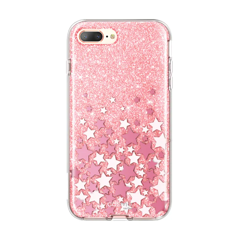 iPhone 8 Plus | 7 Plus Cosmo Case-Glitter Pink Premium Surface Durable Quality