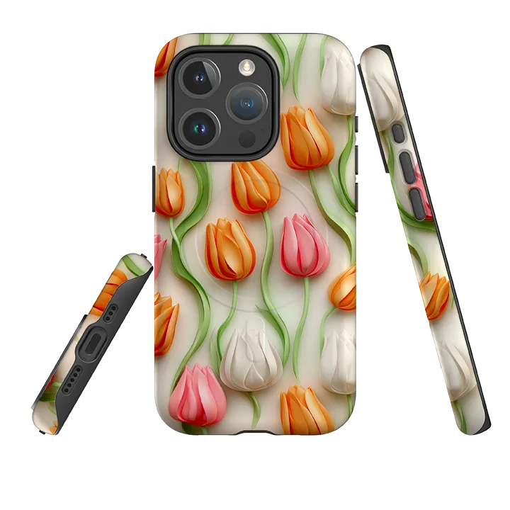 iPhone MagSafe Tough Case - Alkmaar Tulips Comfort Pattern Texture