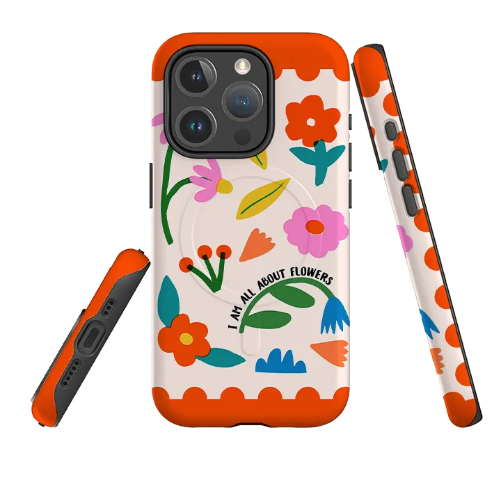 Soft Pattern Layer iPhone MagSafe Tough Case - All About Flowers
