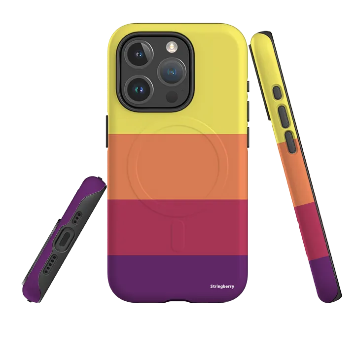 Comfort Layer Texture iPhone MagSafe Tough Case - Bari Chroma