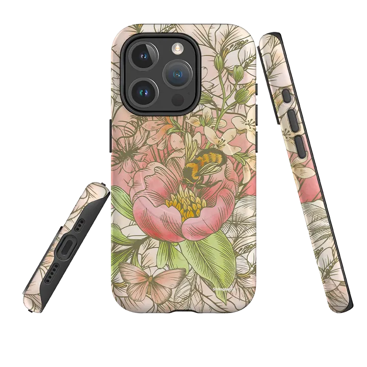 iPhone MagSafe Tough Case -  Bee Life Durable Design Texture