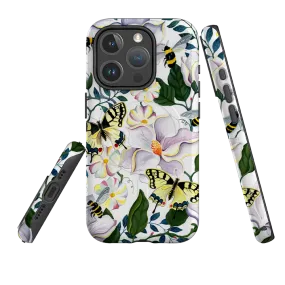 iPhone MagSafe Tough Case - Bees and Magnolia By Bex Parkin Rugged Design Outdoor Use