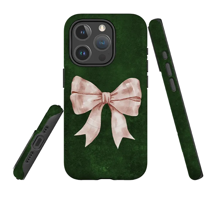 Comfort Detail iPhone MagSafe Tough Case -  Big Bow Forest Green