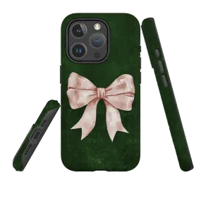 Comfort Detail iPhone MagSafe Tough Case -  Big Bow Forest Green