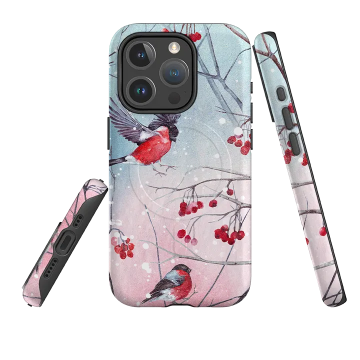 Classic Design Smooth Feel iPhone MagSafe Tough Case -  Birds and Berries