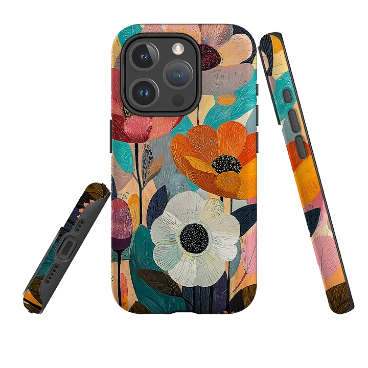 Button Cover Smooth Layer Texture iPhone MagSafe Tough Case - Bloom Lane