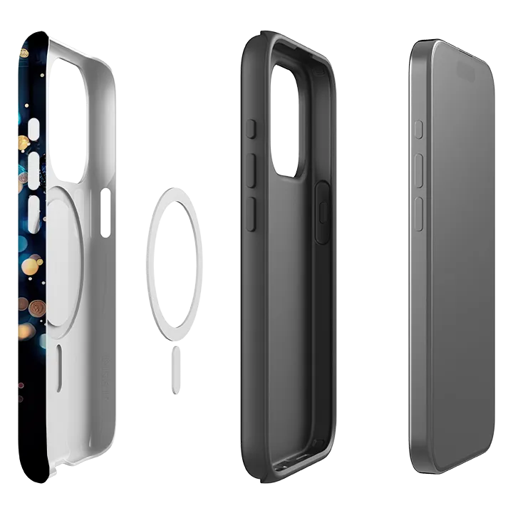 iPhone MagSafe Tough Case - Blue Drips Comfort Pattern Texture Durable Finish