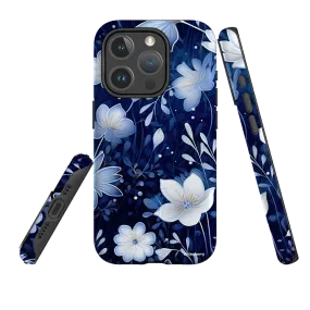 iPhone MagSafe Tough Case -  Blue Nutberry Gloss Finish Texture Flexible Design