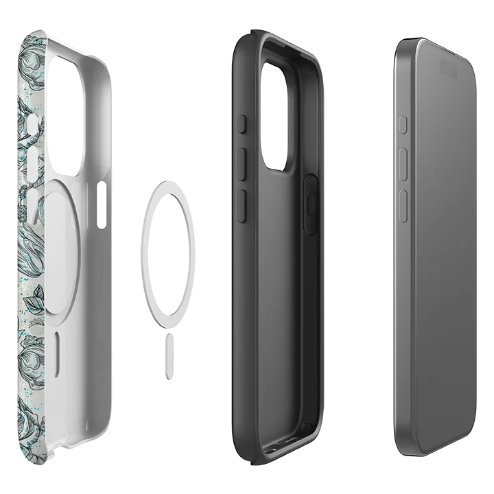 Luxury Surface Vivid Surface iPhone MagSafe Tough Case -  Blue Peonies