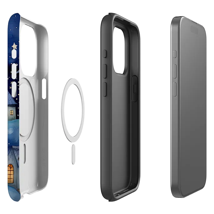 iPhone MagSafe Tough Case -  Blue Stars Protective Finish Premium Pattern Design