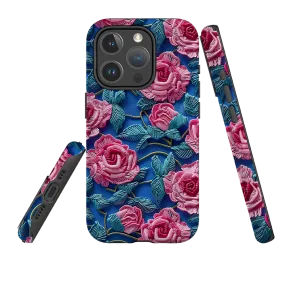 Light Form Soft Surface Design iPhone MagSafe Tough Case - Blue Summer Roses