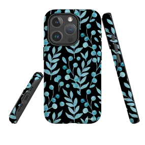 Protective Edge Layer Professional Look iPhone MagSafe Tough Case -  Blue Xmas Florals