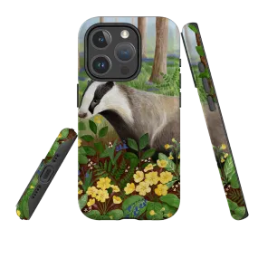 iPhone MagSafe Tough Case - Bluebell Badger By Bex Parkin Vivid Surface