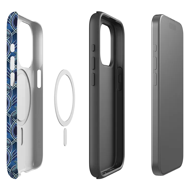 iPhone MagSafe Tough Case - Bluebirds By Cressida Bell Minimal Aesthetic Transparent Edge