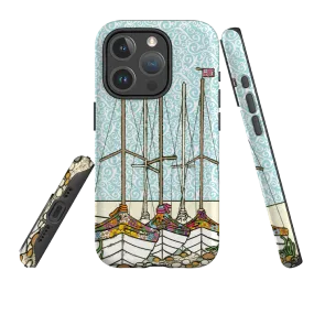 iPhone MagSafe Tough Case -  Boats At Rest By Amelia Bowman Scratch Proof Ergonomic Texture