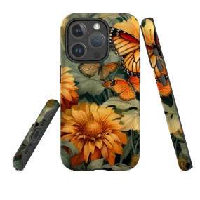 iPhone MagSafe Tough Case - Butterfly Daisies V Stylish Layer Texture