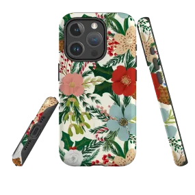 iPhone MagSafe Tough Case - Christmas Florals By Abby Jacobs Modern Texture Build