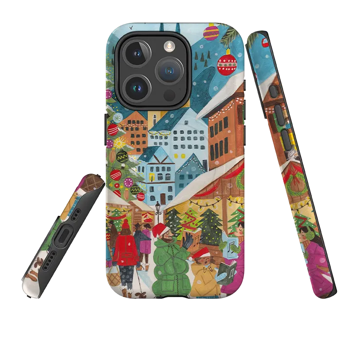 iPhone MagSafe Tough Case - Christmas Market By Caroline Bonne Muller Flexible Pattern Layer