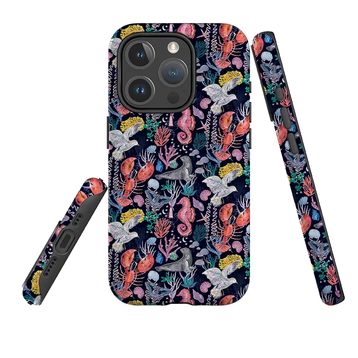 Polished Texture Design iPhone MagSafe Tough Case - Coastline Pattern A By Emma Frances Grant