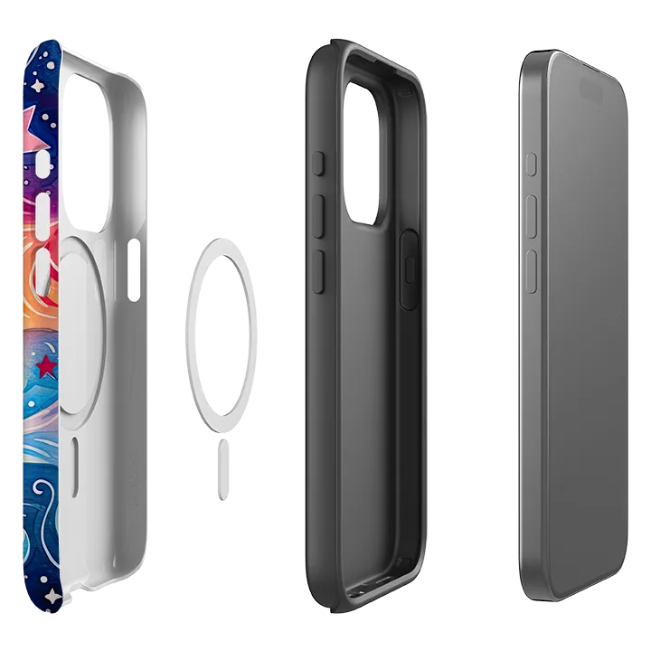 iPhone MagSafe Tough Case - Cosmic Stars III Modern Build Texture Rugged Frame Design