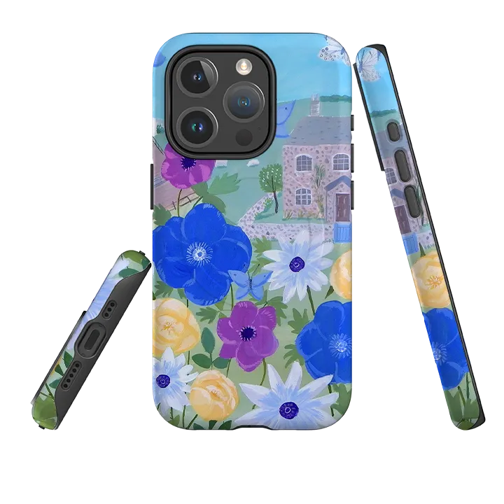 Modern Layer Hybrid Grip Finish iPhone MagSafe Tough Case - Cottage By Mary Stubberfield