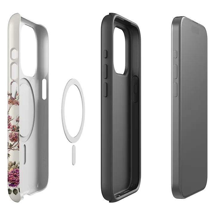 Flexible Detail Design Rugged Outline iPhone MagSafe Tough Case - Crowther Peacock