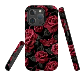 slim fit iPhone MagSafe Tough Case - Dark Roses
